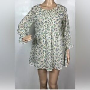Free people boho floral mini dress sz 6